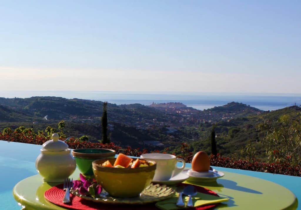 Vista panoramica, Agriturismo Relais San Damian, Imperia, Liguria, Italia